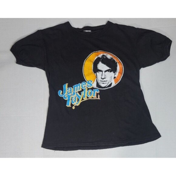 Vintage James Taylor Graphic T-Shirt Rare Concert 1977 JT - Picture 1 of 6